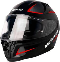 MotoZem Guardian zárt motoros bukósisak fekete-piros - II. minőség