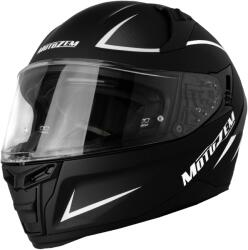 MotoZem Guardian zárt motoros bukósisak matt fekete-fehér-szürke - II. minőség