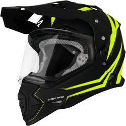 Street Racer Ignite enduro motoros bukósisak matt fekete-fluo sárga - II. minőség