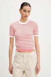 Tommy Hilfiger pulover cu mânecă scurtă pentru femei din bumbac PPYA-SWD013_33A (DW0DW19336)