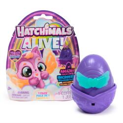 Spin Master Figurina surpriza, Hatchimal, Alive Neon Rainbow, 6072752 Figurina