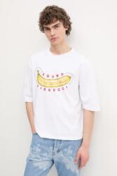 Fiorucci tricou din bumbac Banana Sound Print Regular Fit T-Shirt PPYA-TSM0HA_00X (U02SPTSH323CJ01WH04)