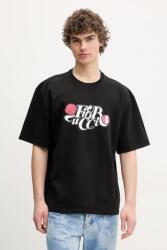 Fiorucci tricou din bumbac Curly Lollipop Logo Boxy T-Shirt PPYA-TSM0H9_99X (U02SPTSH103CJ01BK02)