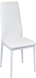 Leziter Tino NOVA Étkezőszék fehér textilbőr + fém - fehér (MDC-001-White)