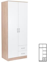 Leziter Miami gardróbszekrény 80x205 cm fehér-sonoma tölgy (LMGSZ80FST) - arkibau