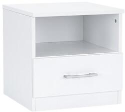Leziter Miami éjjeliszekrény 1 fiókos 40x40 cm fehér-fehér (LMESZ1F40FF) - arkibau