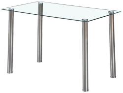 Leziter Berna 140 cm szögletes üveg étkezőasztal transparent (LUA120W)