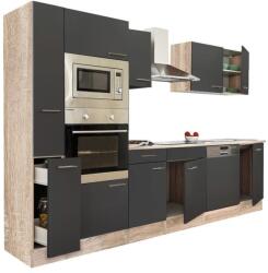 Leziter Yorki 310 konyhabútor sonoma tölgy korpusz, selyemfényű antracit fronttal (L310STAN) - arkibau