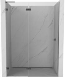 Mexen Lunar L ușă de duș batantă stânga 140 cm, transparentă, metal pistol - 834L-140-000-95-00-L (834L-140-000-95-00-L)
