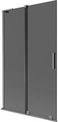 Mexen Velar L paravan cadă 2-pliant glisant 110 x 150 cm, grafit, gun metal - 896-110-003-41-95 (896-110-003-41-95)