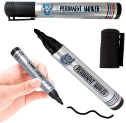  Fekete vízálló permanent marker 2 mm kerek hegy, gyors száradás (24388)