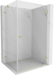 Mexen Lunar-B cabină de duș pliabilă dreapta 100 x 80 cm, transparentă, auriu periat - 832-100-080-55-00-P (832-100-080-55-00-P)