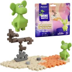 Marioinex Mini Waffle sivatag építőjáték 25 db, Diplodocus figurával (21719)