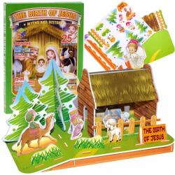 Jokomisiada 3D karácsonyi betlehemi istálló puzzle, 25 db, 19×11×12 cm (12822)