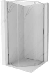 Mexen Exo-R Cabină de duș pentagonală cu ușă batantă 80 x 80 cm, transparentă, crom - 812-080-080-01-00 (812-080-080-01-00)