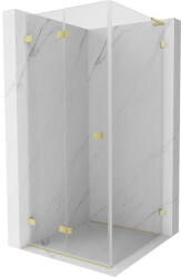 Mexen Lunar-F L cabină de duș pliabilă stânga 90 x 90 cm, transparent, auriu periat - 836L-090-090-55-00-L (836L-090-090-55-00-L)