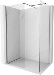 Mexen Kioto-X perete de duș Walk-in 80 x 80 cm, transparent 10 mm, gun metal - 800-080-202-95-00-080-X (800-080-202-95-00-080-X)