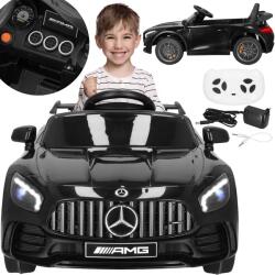 Elektromos Mercedes-Benz AMG GTR-S gyerek autó, 12 V, fekete, 5 km/h (KC0012)