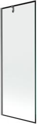 Mexen Next panou de duș cu 1 canat 70 x 150 cm, ramă neagră, gun gray periat - 895-070-000-00-70-66 (895-070-000-00-70-66)