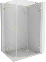Mexen Lunar cabina de duș semicirculară cu deschidere dreapta 80 x 70 cm, transparentă, auriu periat - 833-080P-070L-55-00 (833-080P-070L-55-00)