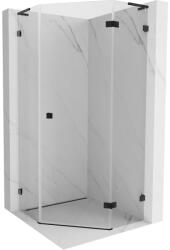 Mexen Lunar L cabină de duș pentagonală cu deschidere dreapta 90 x 90 cm, transparentă, neagră - 831L-090P-090L-70-00-P (831L-090P-090L-70-00-P)
