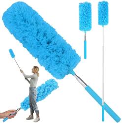  Teleszkópos mikroszálas portörlő kefe, 35-83 cm, kék (27140_N)