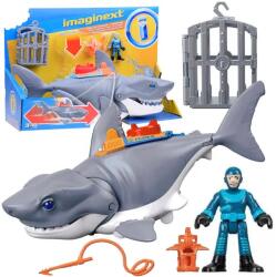 Mattel Imaginext Mega mechanikus cápa támadás játékszett, mozgó állkapocs, 42 cm (21503)