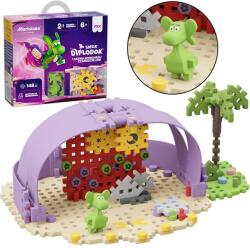 Marioinex Mini Waffle építőkocka készlet 148 db, Diplodocus sárkány figurával, színpaddal (21725)