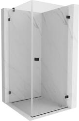 Mexen Lunar-B cabină de duș pivotantă dreapta 80 x 80 cm, transparentă, neagră - 832-080-080-70-00-P (832-080-080-70-00-P)