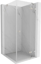 Mexen Lunar cabină de duș pivotantă dreapta 90 x 90 cm, transparentă, nichel periat - 834-090-090-97-00-P (834-090-090-97-00-P)