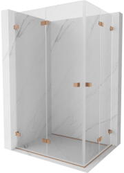 Mexen Lunar-F Duo cabină de duș pliabilă 80 x 75 cm, transparent, cupru periat - 836-080L-075P-65-00 (836-080L-075P-65-00)
