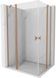 Mexen Mist Cabină de duș cu ușă batantă Duo 120 x 75 cm, transparent, cupru periat - 8A4-120-075-65-00 (8A4-120-075-65-00)