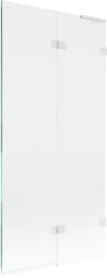 Mexen Lunar L paravan de baie cu 2 uși dreapta 90 x 150 cm, transparent, alb - 897L-090-100-20-00-P (897L-090-100-20-00-P)