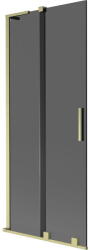 Mexen Velar L paravan cadă 2-canaturi glisant 80 x 150 cm, grafit, auriu periat - 896-080-003-41-55 (896-080-003-41-55)