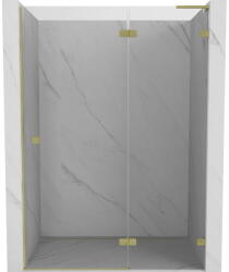 Mexen Lunar L ușile de duș rabatabile dreapta 140 cm, transparente, aurii periate - 834L-140-000-55-00-P (834L-140-000-55-00-P)