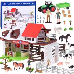 Jokomisiada Farm állatorvosi játékkészlet traktorral, állatfigurákkal, 102 db (21391)
