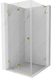 Mexen Lunar-F L cabină de duș pliabilă stânga 80 x 80 cm, transparentă, aurie - 836L-080-080-50-00-L (836L-080-080-50-00-L)