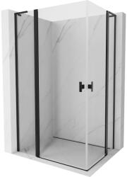 Mexen Mist L Duo cabină de duș pivotantă 95 x 90 cm, transparentă, neagră - 8A4L-095-090-70-00 (8A4L-095-090-70-00)