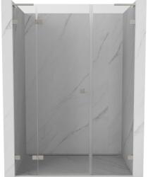 Mexen Lunar L uși de duș pivotante stânga 160 cm, transparent, nichel periat - 834SL-160-050-97-00-L (834SL-160-050-97-00-L)