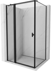 Mexen Mist T cabină de duș batantă stângă 75 x 120 cm, ramă neagră, neagră - 8A4T-075-120-70-70-L (8A4T-075-120-70-70-L)