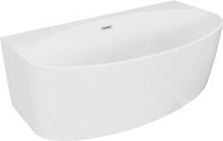 Mexen Bruna Cadă freestanding de perete 170 x 88 cm, alb lucios, preaplin nichel periat - 52731708800-97 (52731708800-97)