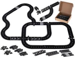 Kreatív 2 az 1-ben útépítő puzzle szőnyeg, 40 db, 8, 5 cm pálya
