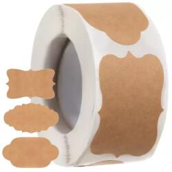 Ruhhy Öntapadó barna címke szett, 300 db, 3×5 cm, 3 mintával, tekercsen (00020615)