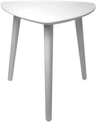  Skandináv fehér háromszög dohányzóasztal MDF lap, tölgy láb, 45 cm (csv##04sz-295white)