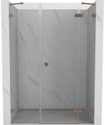Mexen Lunar uși de duș pivotante dreapta 130 cm, transparență, cupru periat - 834S-130-050-65-00-P (834S-130-050-65-00-P)