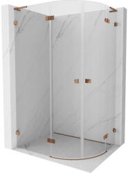 Mexen Lunar L cabină de duș semirotundă batantă stânga 100 x 90 cm, transparent, aur roz - 833L-100L-090P-60-00 (833L-100L-090P-60-00)