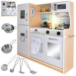 Kruzzel Fa XL játékkonyha LED világítással, hanghatásokkal és 10 kiegészítővel (00022115)