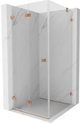 Mexen Lunar-F cabină de duș pliabilă stânga 80 x 80 cm, transparent, cupru periat- 836-080-080-65-00-L (836-080-080-65-00-L)