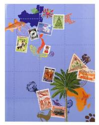 Exacompta Album, bélyeggyűjtő, 17x22, 5 cm, 8 lap, EXACOMPTA "Globe Trotter", vegyes színek (25634E) - iconink