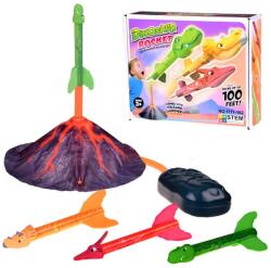 Jokomisiada Vulkán dinoszaurusz kilövő játékszett habrakétákkal, fényhatással (20583)
